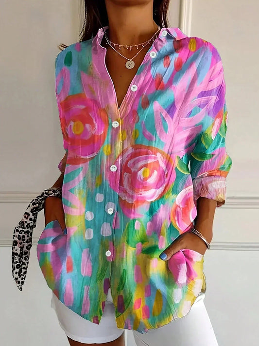 Blusa Mujer Estampado Floral Ligera Estilo Casual - Mavetta