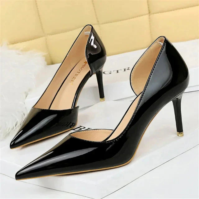 Zapatos Mujer Tacón Alto Detalle Cut-out Elegante