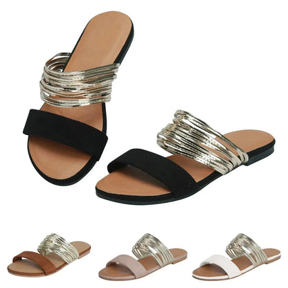 Sandalias Mujer Ortopédicas Tiras Suela Plana Cómodas