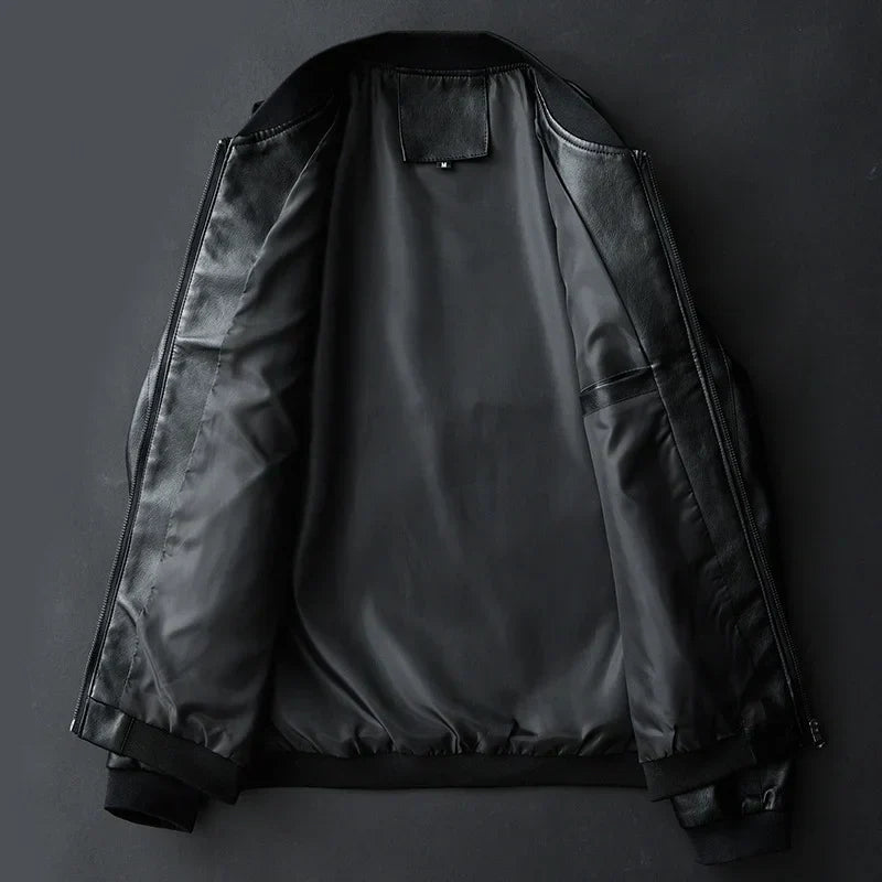 Chaqueta Hombre de Cuero con Cremallera Ajuste Clasico - Mavetta