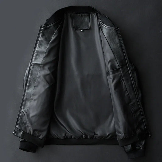 Chaqueta Hombre de Cuero con Cremallera Ajuste Clasico - Mavetta