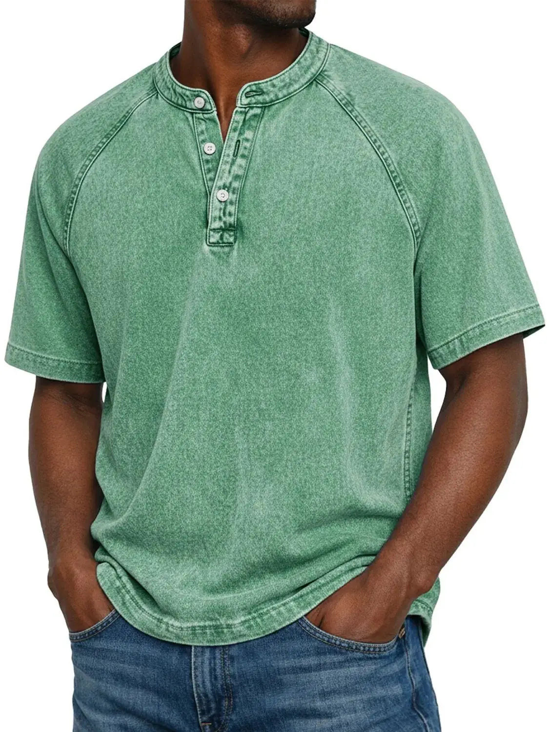 Camisa hombre vintage Algodón botones Ajuste clásico