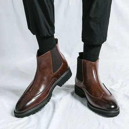 Botas Chelsea Hombre Sin Cordones Acabado Refinado Ajuste Diario