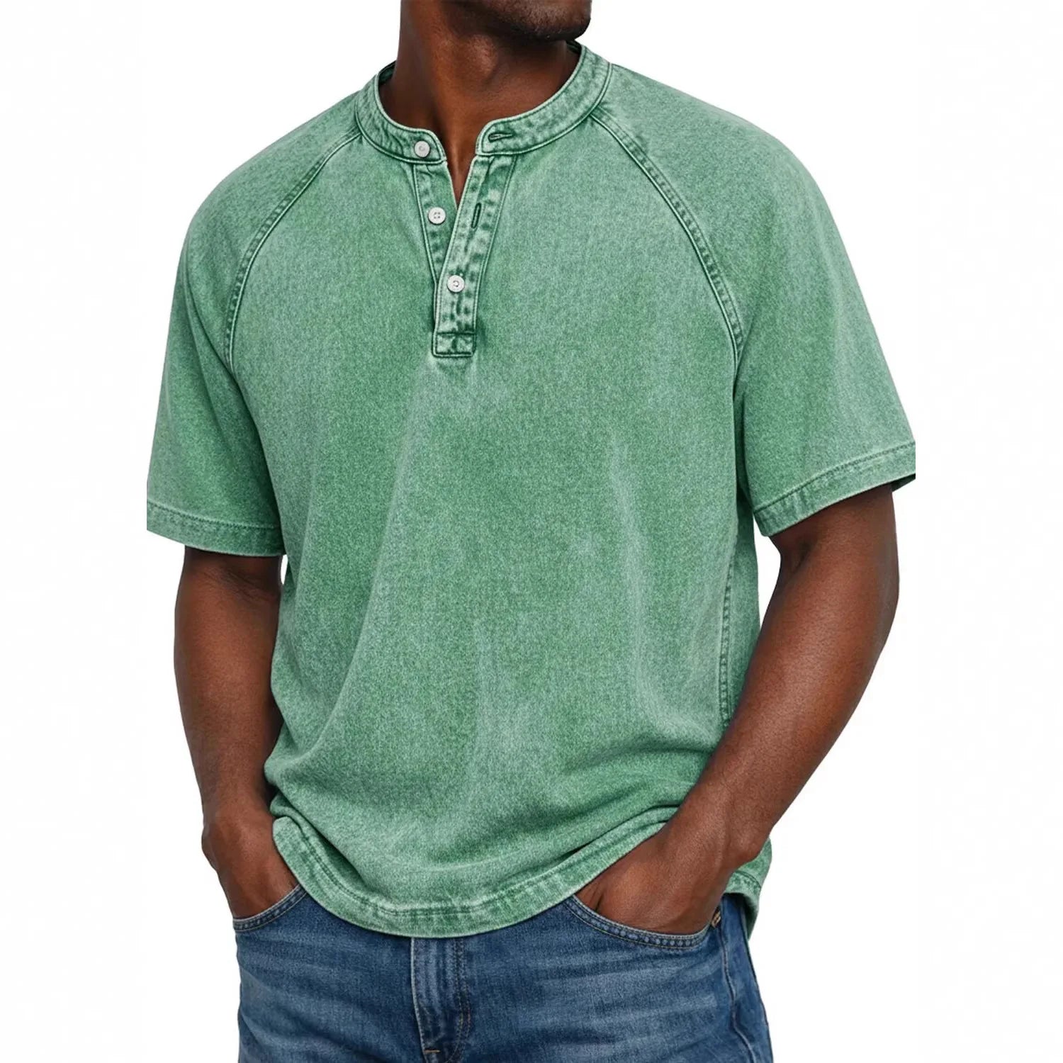 Camisa hombre vintage Algodón botones Ajuste clásico - Mavetta