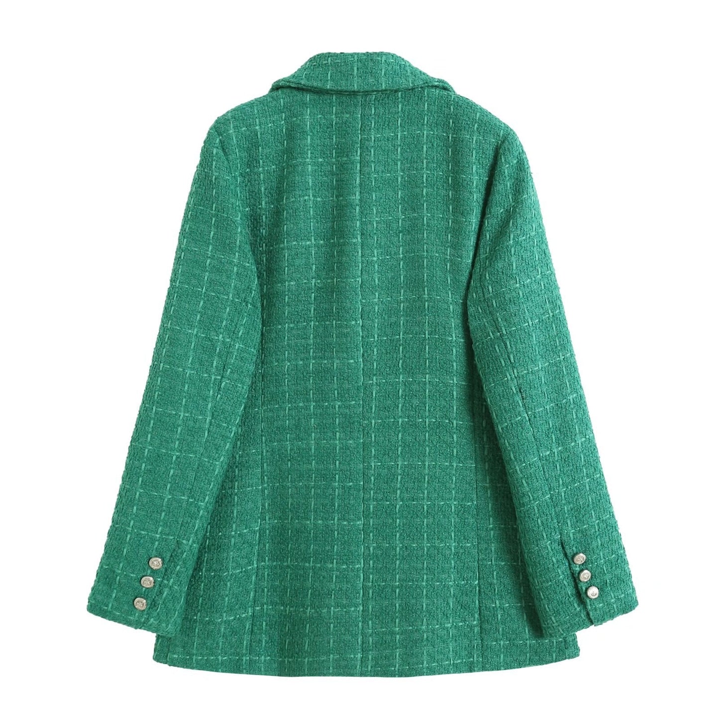 Blazer Mujer Cruzado Detalles Texturizados Ajuste Slim