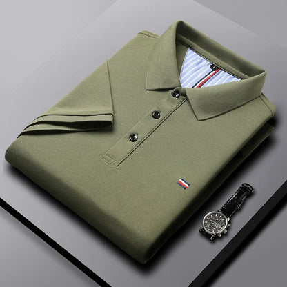 Polo hombre algodón cuello tradicional corte regular