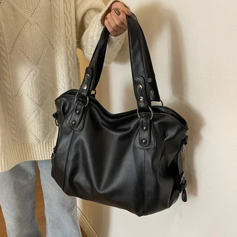 Bolso de hombro mujer piel suave gran capacidad diseño elegante