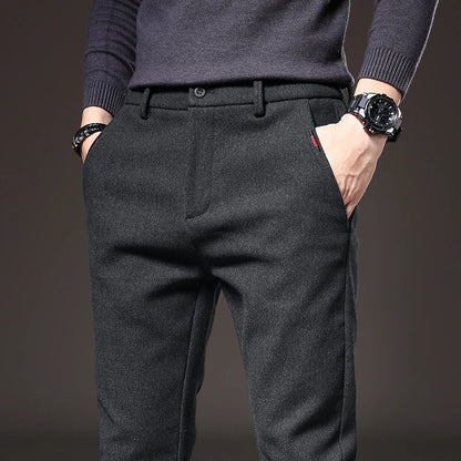 Pantalón vestir hombre elástico slim fit estilo elegante