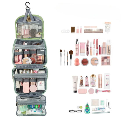 Organizador de cosméticos de viaje compacto y funcional