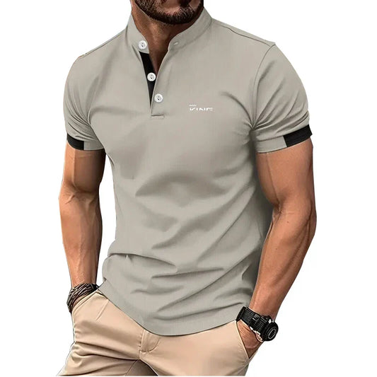 Polo Hombre Algodón Cuello Mao Detalle Botones - Mavetta