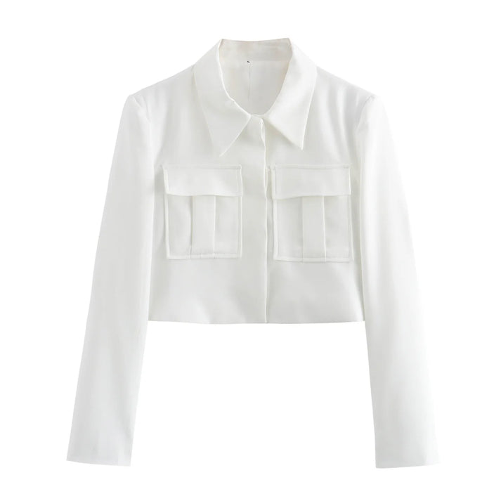 Conjunto Mujer Chaqueta y Pantalón Pierna Ancha Elegante