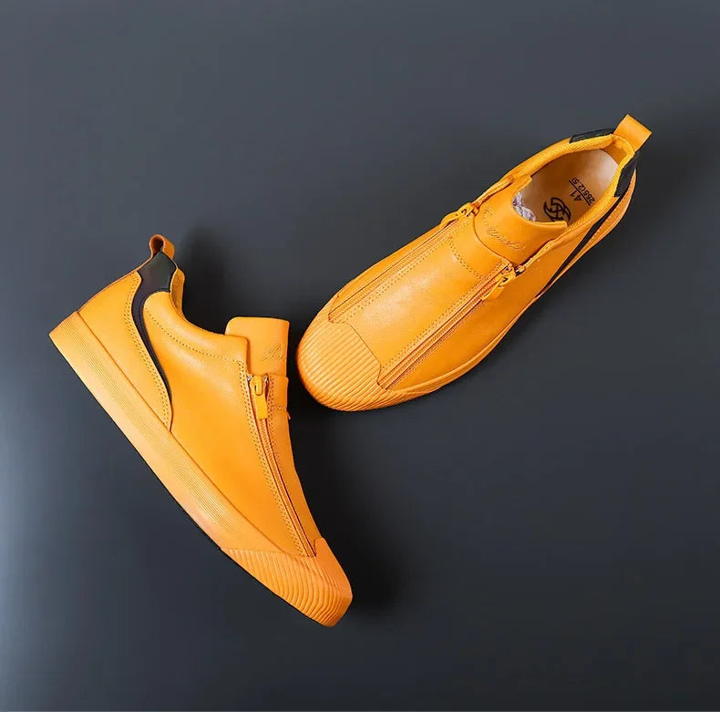 Zapatillas Hombre Casual con Cremallera Ajuste Cómodo