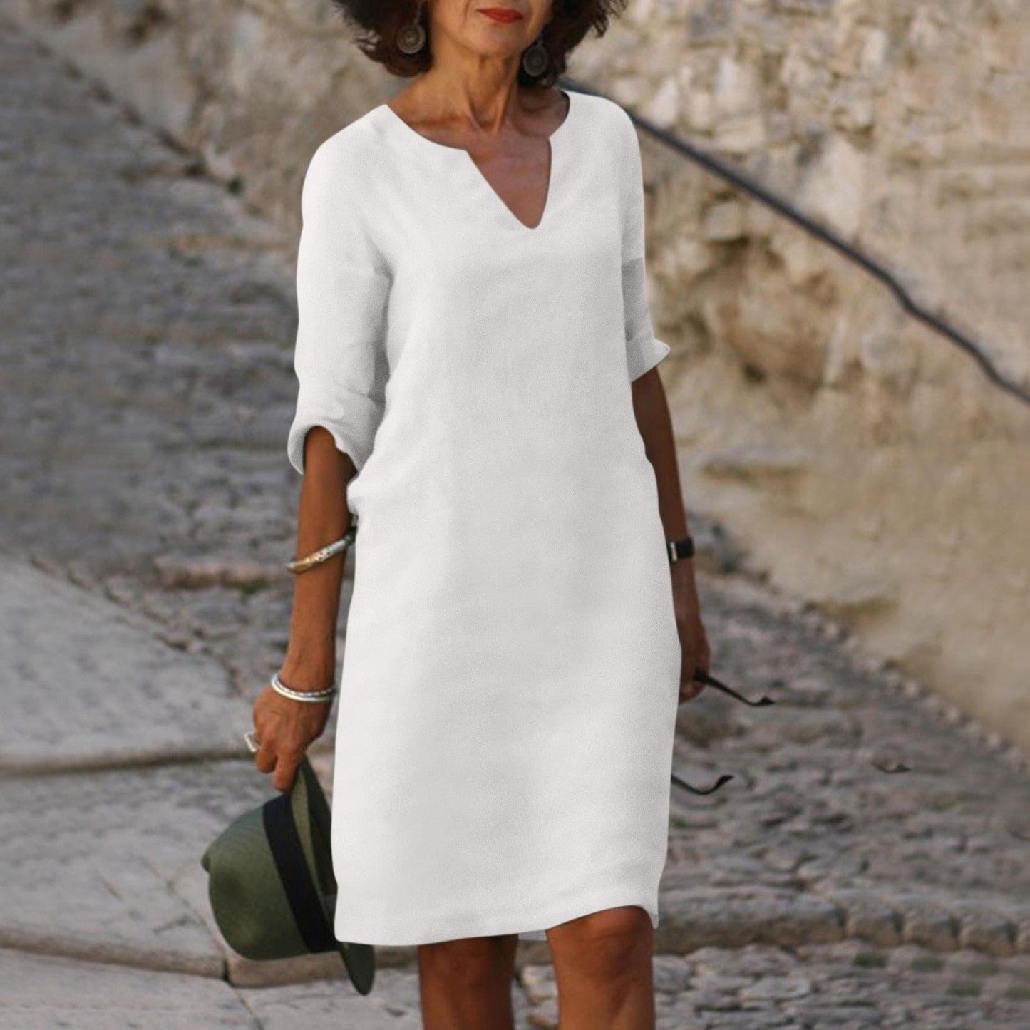 Vestido veraniego mujer de tela ligera y fresca