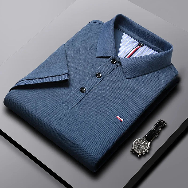 Polo hombre algodón cuello tradicional corte regular