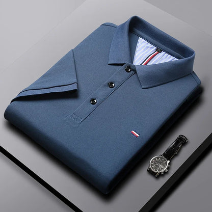Polo hombre algodón cuello tradicional corte regular