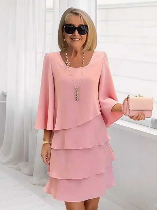 Vestido mujer elegante con volantes cómodo - Mavetta