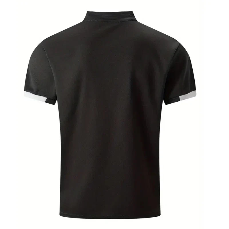 Polo Hombre Algodón Cuello Mao Detalle Botones