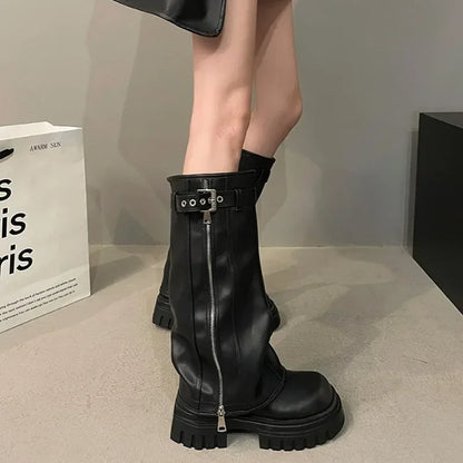 Botas Mujer Elegantes y Robusta Diseño Clásico