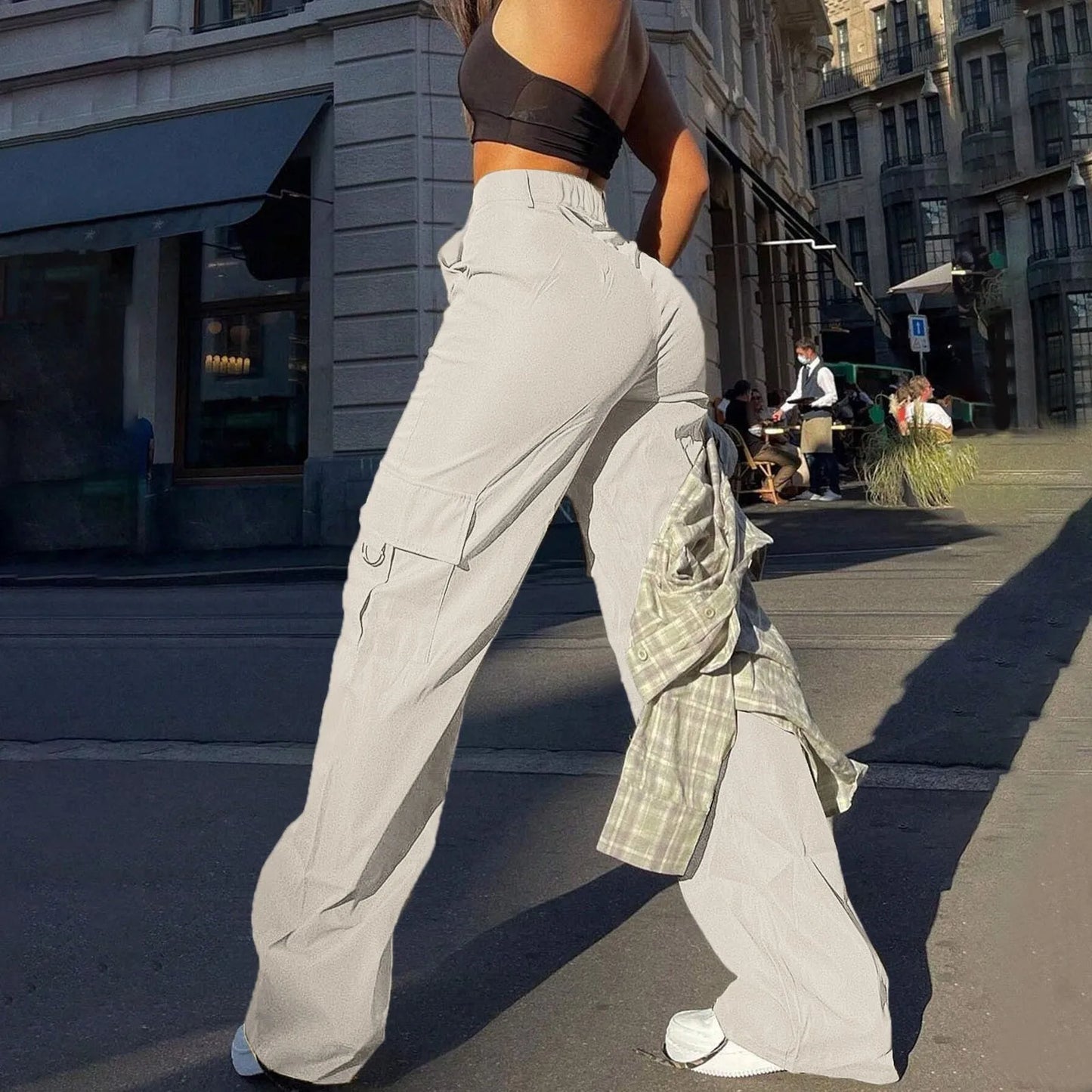 Pantalón Cargo Mujer Algodón Moderno y Funcional