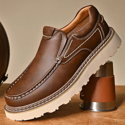 Zapatos Hombre Mocasín Cuero PU Suela Goma Trabajo - Mavetta