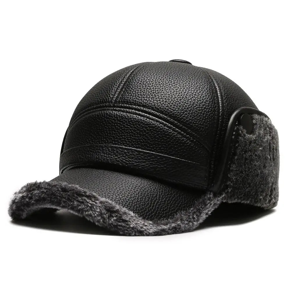 Gorra Hombre de Cuero Aislada Ajuste Clasico
