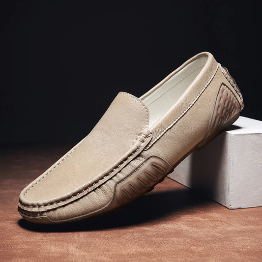 Mocasines Hombre de Cuero Suela Goma Antideslizante Slip-On - Mavetta