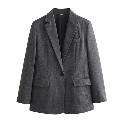 Traje Mujer Blazer Entallado y Pantalón Vestir Elegante