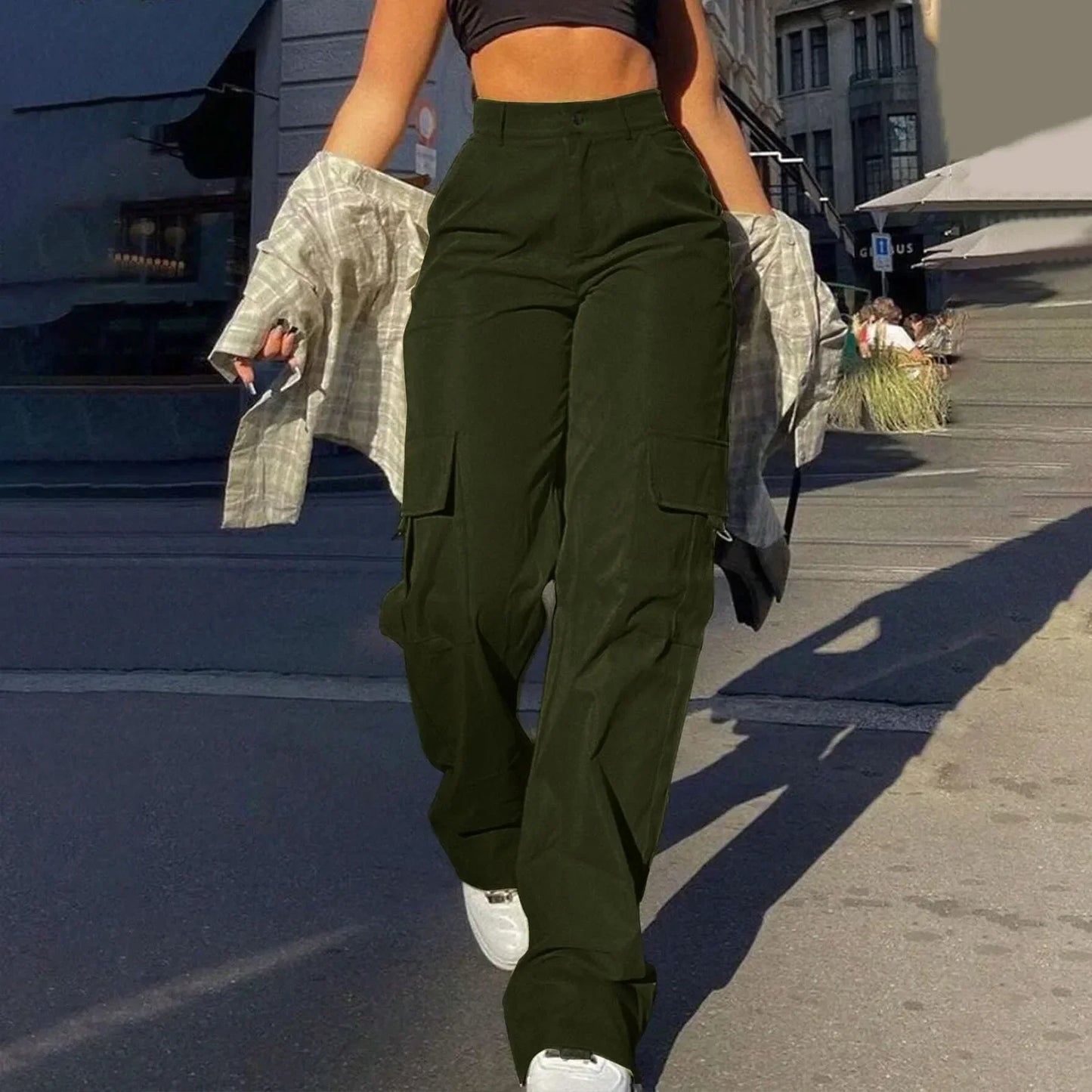 Pantalón Cargo Mujer Algodón Moderno y Funcional