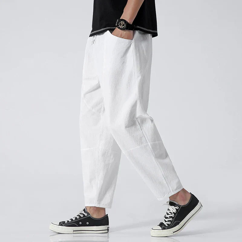 Pantalón Hombre de Lino Ligero y Transpirable