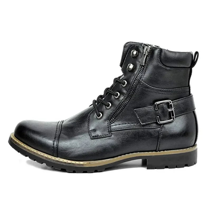 Botines hombre de cuero con cordones cómodos estilo urbano