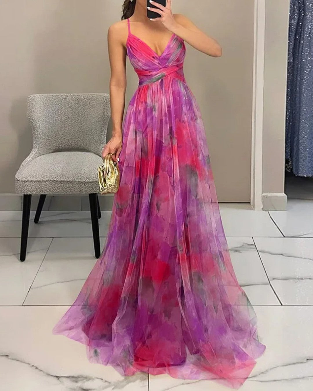 Vestido maxi mujer ligero floral verano elegante