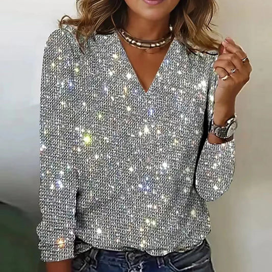 mujer con efecto brillo y diseño elegante - Mavetta
