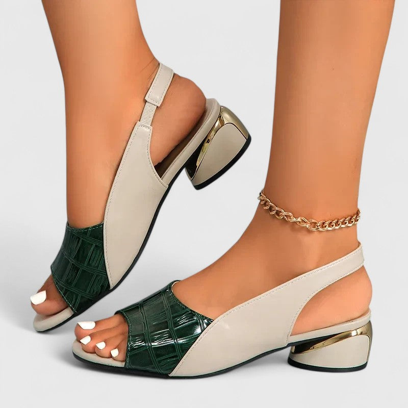 Sandalias Mujer de Cuero Elegantes Ajuste Comodo