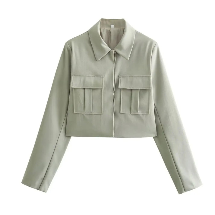 Conjunto Mujer Chaqueta y Pantalón Pierna Ancha Elegante