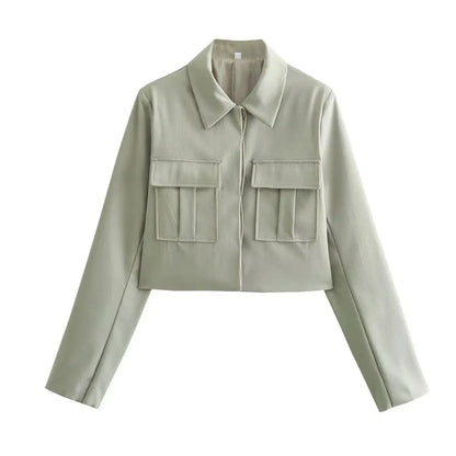 Conjunto Mujer Chaqueta y Pantalón Pierna Ancha Elegante
