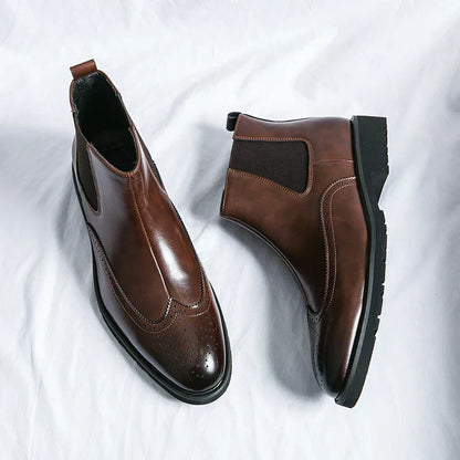 Botas Chelsea Hombre Sin Cordones Acabado Refinado Ajuste Diario