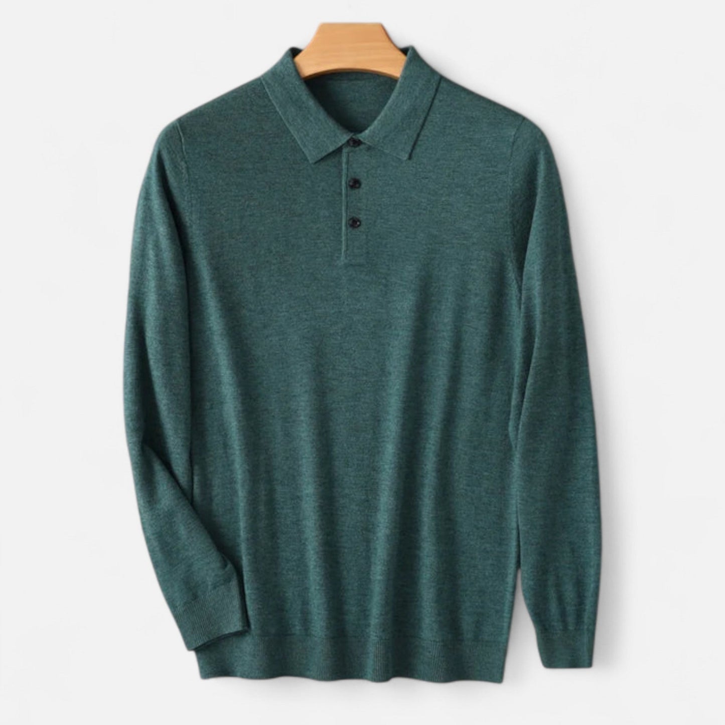 Camisa Polo Hombre Lana Merino Suave Corte Clásico