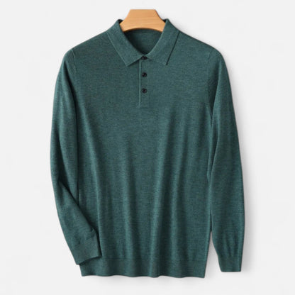 Camisa Polo Hombre Lana Merino Suave Corte Clásico