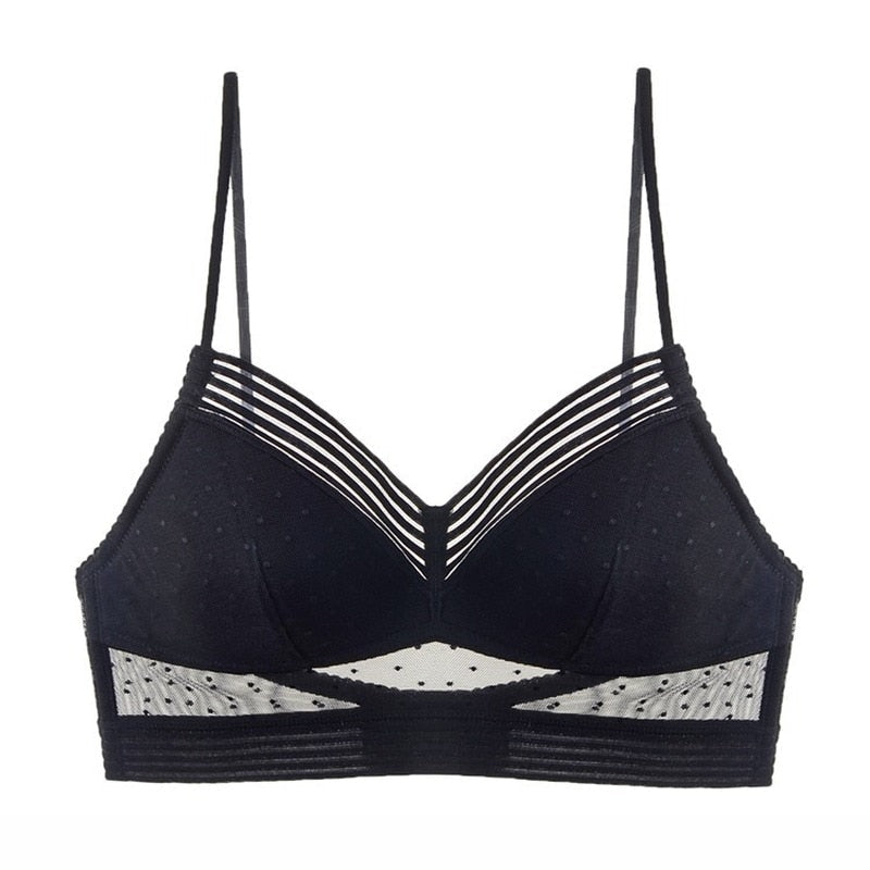 Sujetador Mujer de Encaje Push Up Espalda Descubierta Invisible