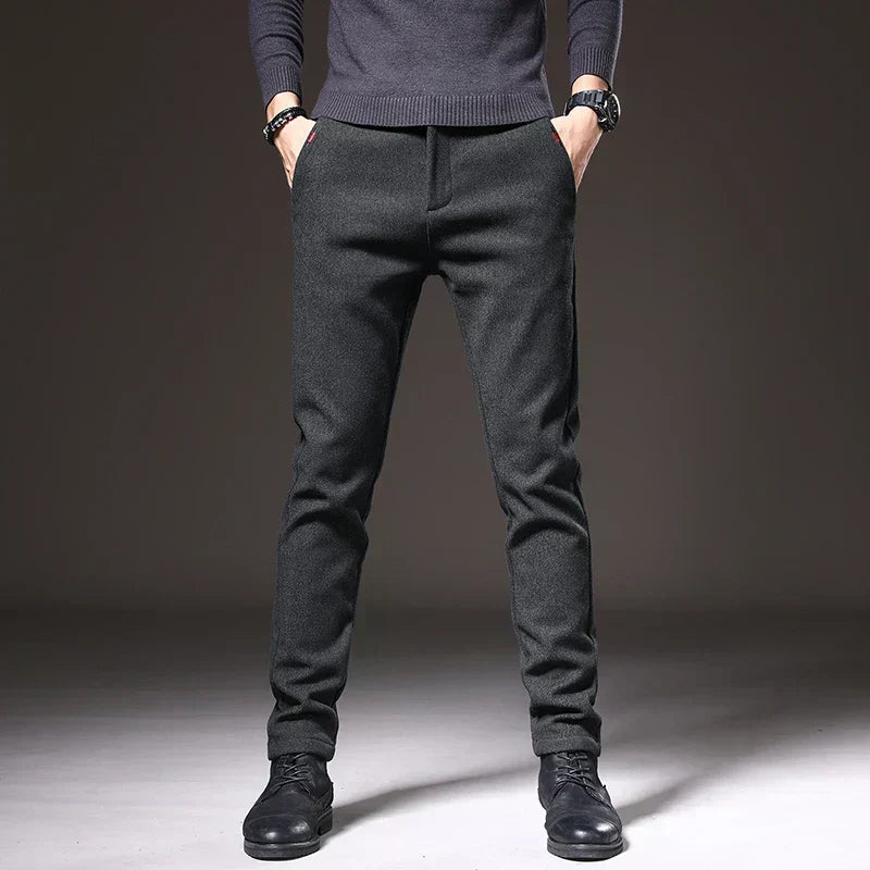 Pantalón vestir hombre elástico slim fit estilo elegante