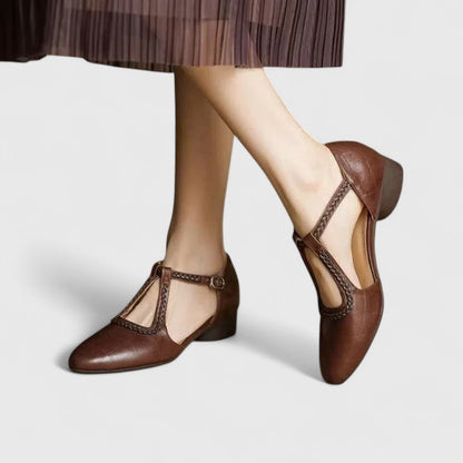 Sandalias Planas Mujer Tira en T Diseño Cerrado