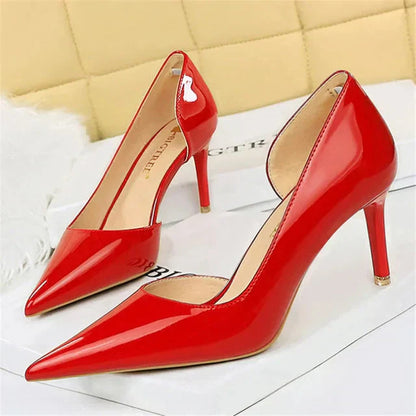 Zapatos Mujer Tacón Alto Detalle Cut-out Elegante