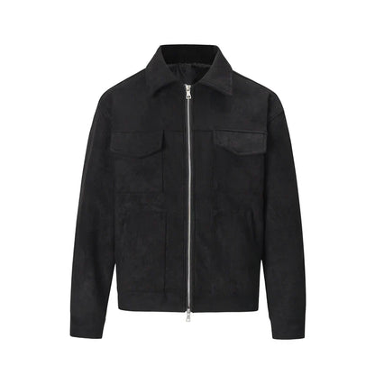 Chaqueta Utility Hombre con Cremallera Estilo Casual