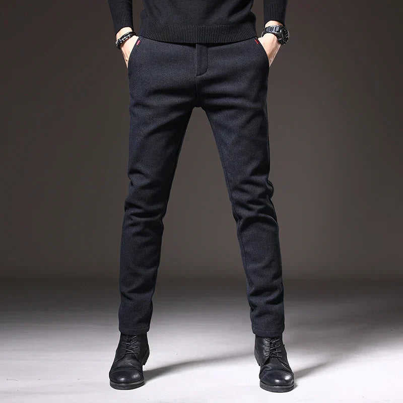 Pantalón vestir hombre elástico slim fit estilo elegante