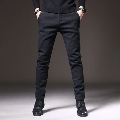 Pantalón vestir hombre elástico slim fit estilo elegante