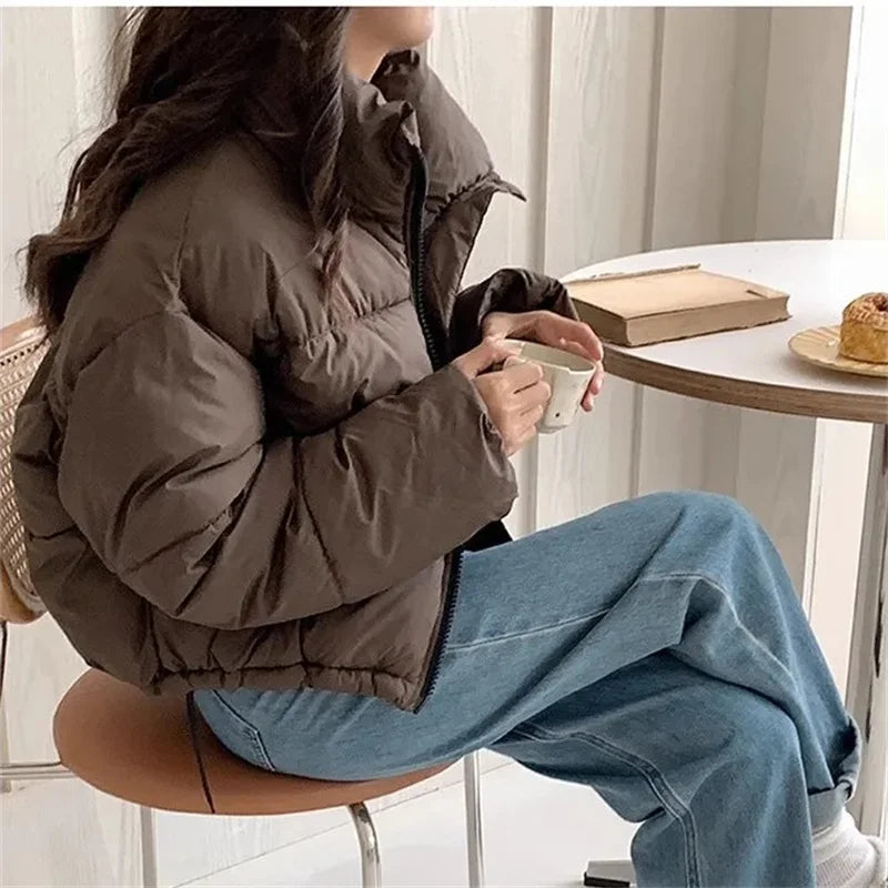 Chaqueta Acolchada Mujer Puffer Diseño Moderno Ajuste Regular