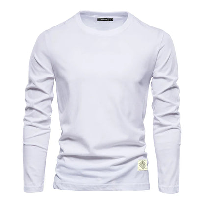 Camiseta Hombre Manga Larga Algodón Cuello Redondo - Mavetta