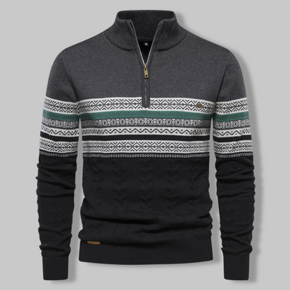 Suéter Hombre con Cremallera Cuarto Diseño Noruego