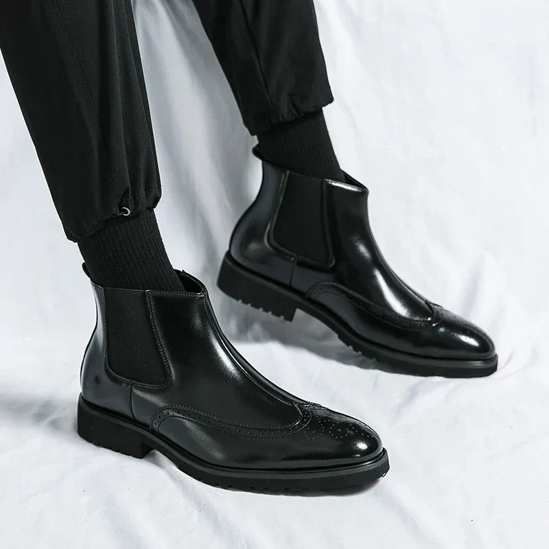 Botas Chelsea Hombre Sin Cordones Acabado Refinado Ajuste Diario