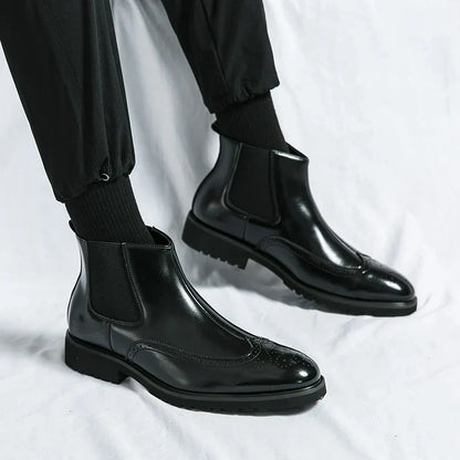 Botas Chelsea Hombre Sin Cordones Acabado Refinado Ajuste Diario